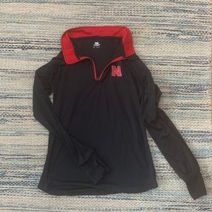 Husker quarter-zip